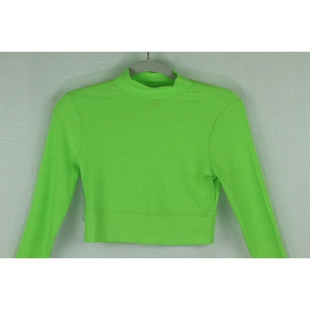 Forever 21 Crop Top Neon Green Juniors size large